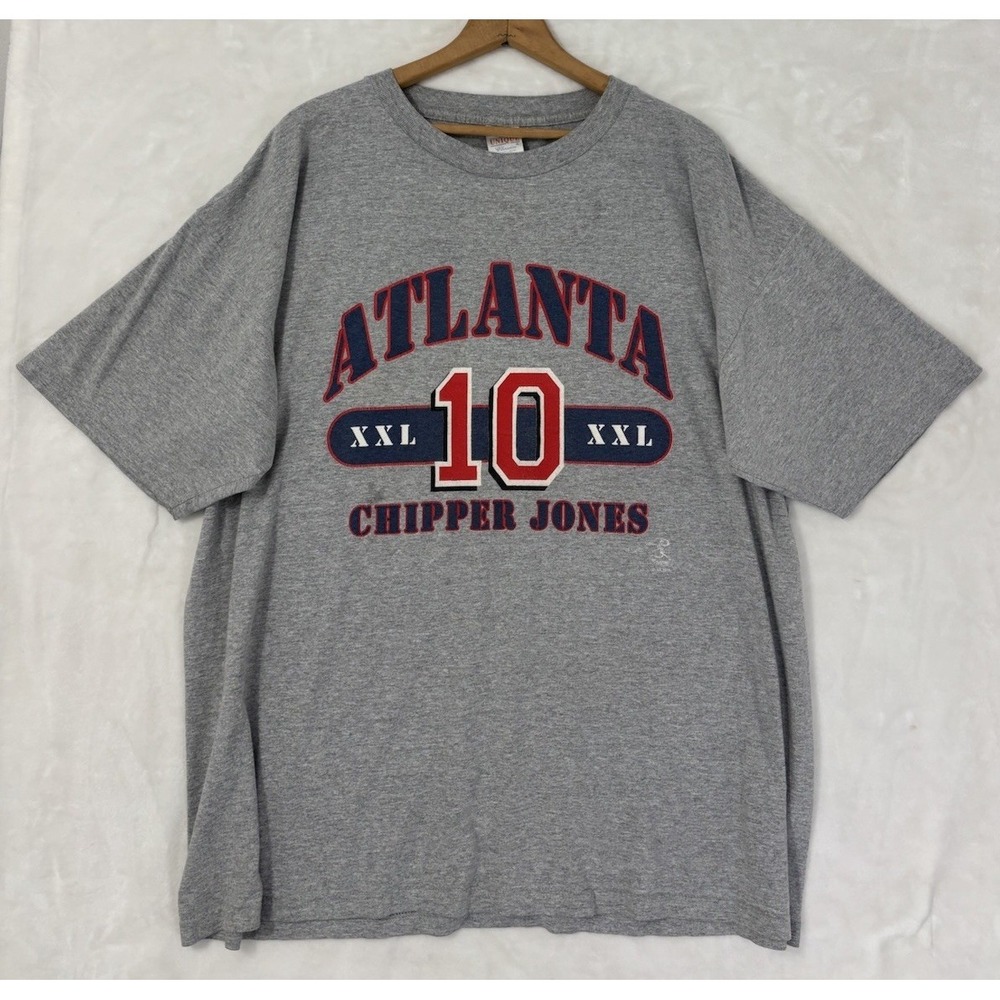 Vintage 2000 Atlanta Braves Chipper Jones #10 Tee Mens XXL Double Sided MLB 0714